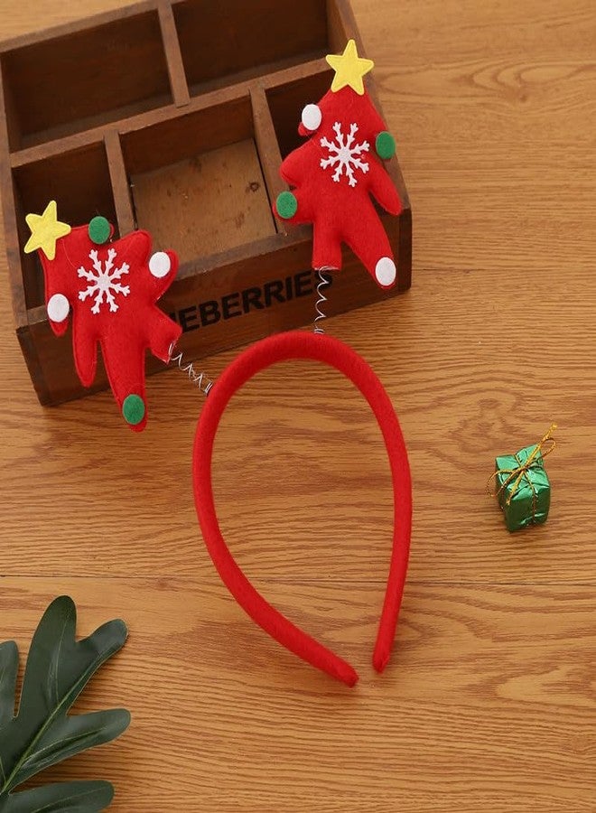 XANTHIC 2 Pcs Red and Green Glitter Christmas Headband, Santa Clause Hairband for Christmas Xmas Party Glove Head Hoop Funny Party for Children or Adult and Girls - Image 3